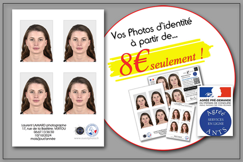Photographe identité Vertou 8€